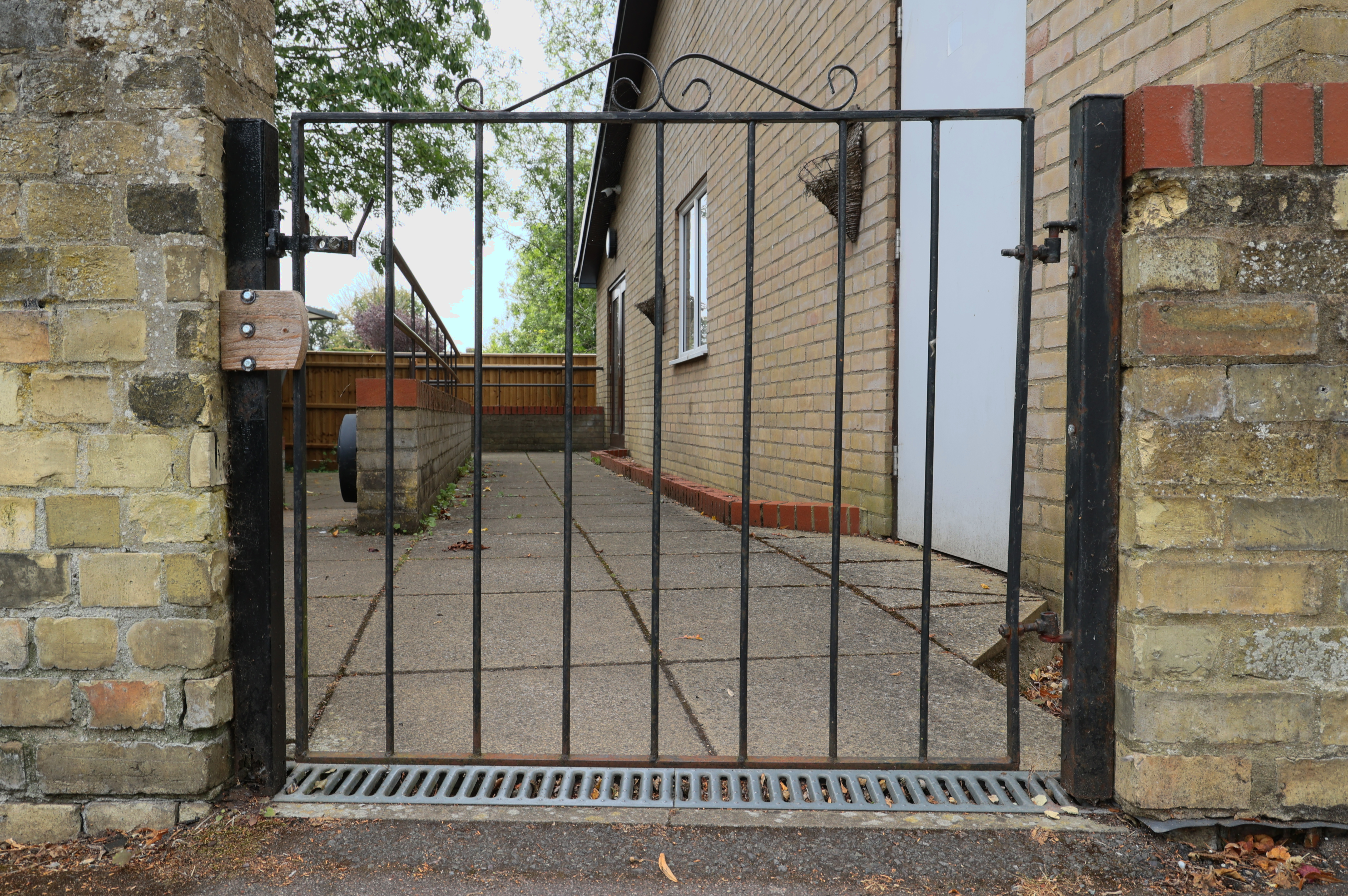 Entrance to bike shelter
